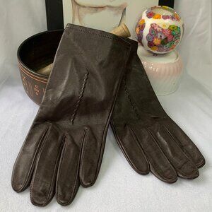 ISOTONER Aris Dark Brown Leather Gloves